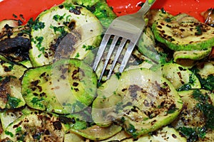 Grilled zucchini