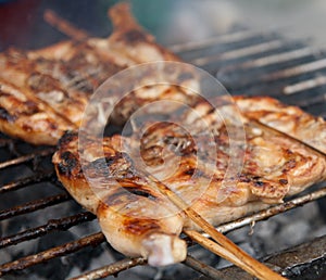 Grilling chicken