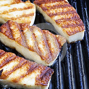 Grilling Halloumi Cheese