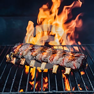 Grilling juicy pork ribs to perfection over open flames