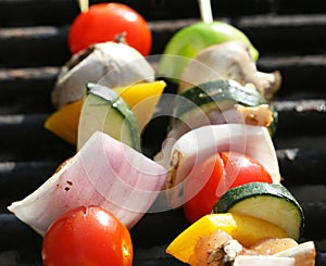 Grilling a kabob