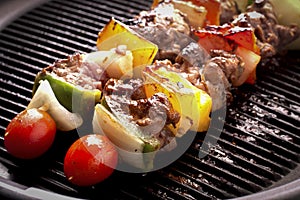 Grilling skewers barbecue