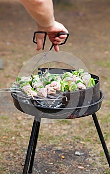 Grilling at summer weekend