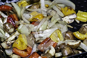 Grilling vegetables