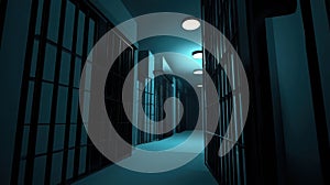 Grim Bars A Dark Jail Cellblock