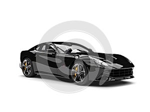 Grim black modern sports concept car