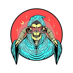 GRIM REAPER WITH BINOCULARS COLOR WHITE