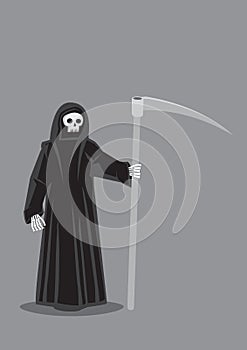 Grim Reaper Death Character Vector Illustration