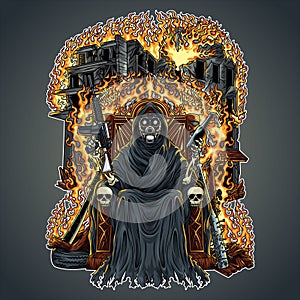 Grim Reaper Doom Illustration