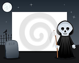 Grim Reaper Halloween Horizontal Frame