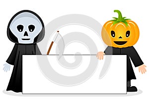 Grim Reaper & Scarecrow Blank Banner