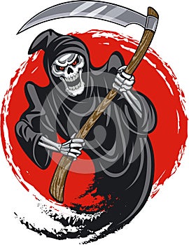 Grim reaper with scythe