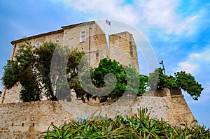 Grimaldi castle in Antibes, French Riviera, France