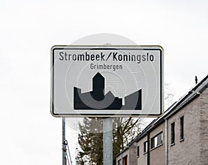 Grimbergen, Flemish Brabant Region - Belgium - Biking and pedestrian bridge over the A12 speedway