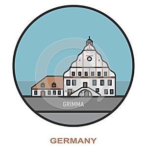 Grimma. Cities and towns in Germany