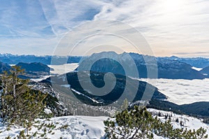 Grimming mountain view from the Tauplitz ski resort