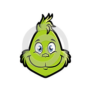 Grinch emoji Slightly Smiling Face sticker