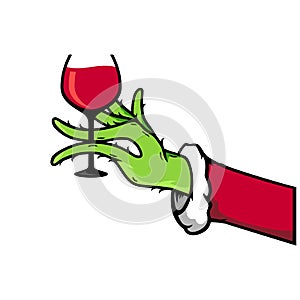 Grinches hand Christmas Drink Up photo