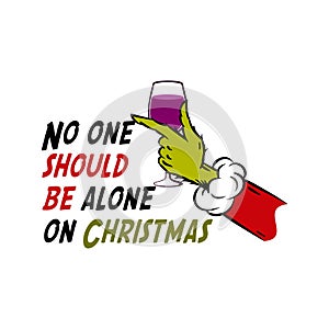 Grinch hand Drink up Grinches its Christmas in sticker photo