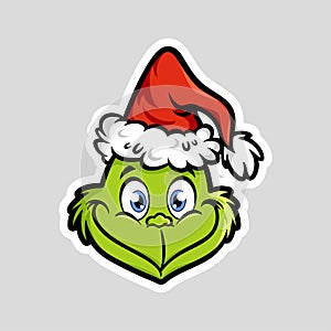 Grinch emoticon emoji Slightly Face