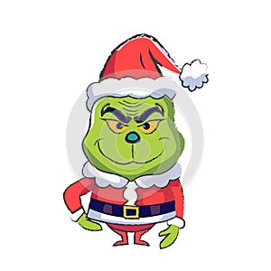 Grinch sticker with ornament christmas