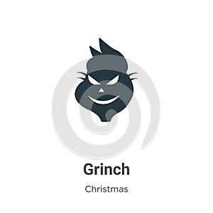 Grinch vector icon on white background. Flat vector grinch icon symbol sign from modern christmas collection for mobile concept photo