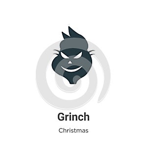 Grinch vector icon on white background. Flat vector grinch icon symbol sign from modern christmas collection for mobile concept