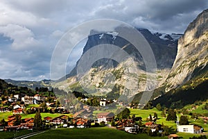 Grindelwald Village in Berner Oberland photo