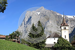 Grindelwald and Wetterhorn Mountain in Jungfrau photo
