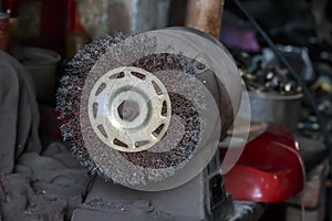 Grinding and burnishing wheels uses for grinding and cleaning me photo
