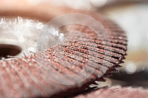 Grinding discs for angle grinders close-up, repair materials