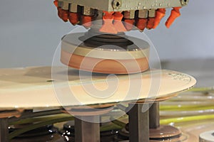 Grinding machine for glass