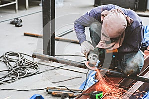 Grinding steel and Steel welding