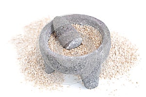 Grinding wheat