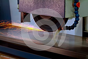 Grinding wheel throwing sparks