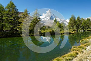 Grindjisee and Matterhorn in Zermatt