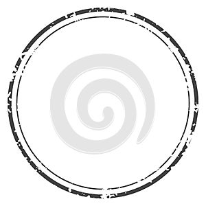 Gringy round frame. Blank postal stamp template