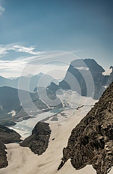 Grinnell Glacer Recedes To Show More of Upper Grinnell Lake