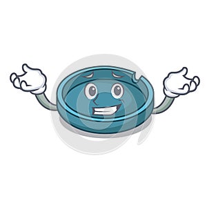 Grinning ashtray character cartoon style