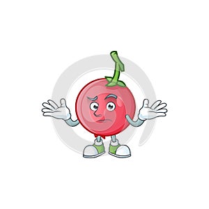 Grinning cartoon lovi lovi fruit with mascot photo