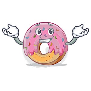 Grinning Donut character cartoon style