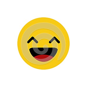 Grinning Expression Emoji Face Vector Design Art