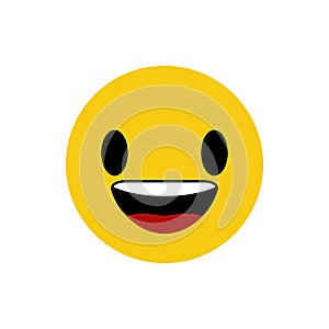 Grinning Expression Emoji Face Vector Design Art