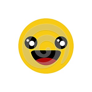 Grinning Expression Emoji Face Vector Design Art