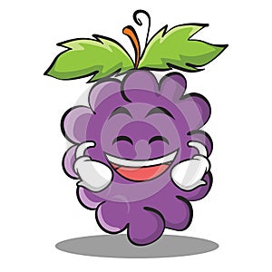 Grinning grape character cartoon collection