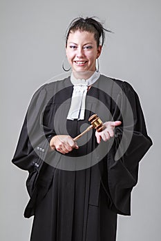 Grinning lawyer