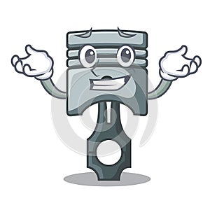 Grinning piston character in a the box