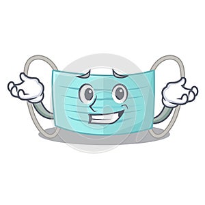 Grinning surgical mask in the charcater shape