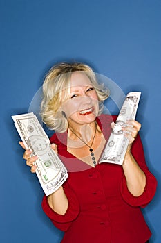 Grinning Wealthy Woman