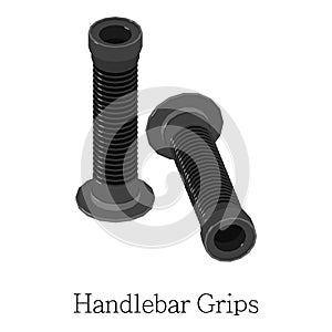 Grip handlebar icon, isometric 3d style photo